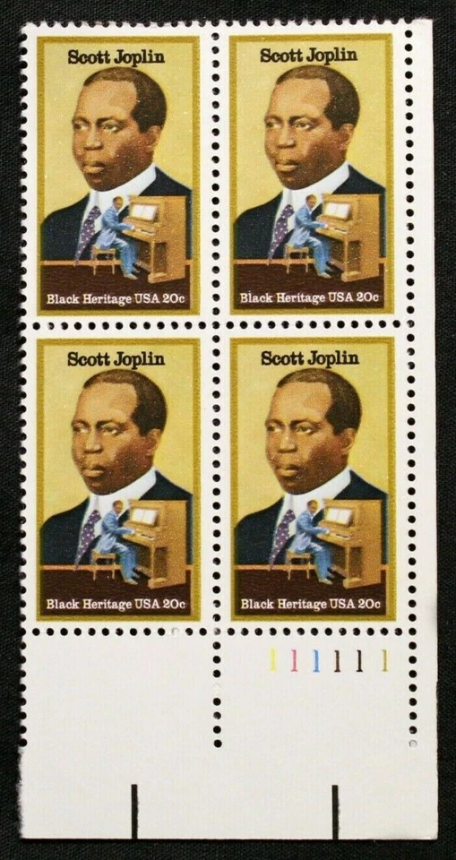 US Plate Blocks Stamps #2044 ~ 1983 SCOTT JOPLIN 20c MNH SP2632 - Image 1 of 1