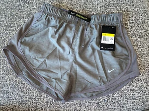 NEW Nike Women's Running Dry Fit Tempo Running Yoga Shorts Gray Small S NWT $30+ - Picture 1 of 12
