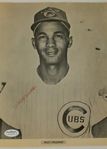Billy Williams Chicago Cubs HOF Autographed Signed 8x10 Newspaper Page JSA - Picture 1 of 2