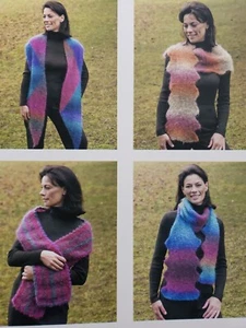 Reynolds Knitting Pattern 82282 Fusion Scarves - Picture 1 of 1