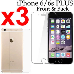 x3 Soft 4H PET film screen protector for Apple iphone 6 6s PLUS front + back - Picture 1 of 5