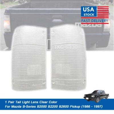 1 par de luces traseras lentes transparentes para camioneta Mazda B2000 B2200 B2600 1986 1987-1997 Foto 1 de 4