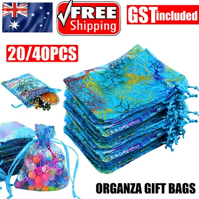 20/40X Organza Gift Bags Pouch Wedding Jewellery Party Ring Beads Candy Bracelet - image 1 of 4
