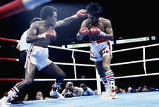 Sugar" Ray Leonard throws a punch 1980s Boxing Photo