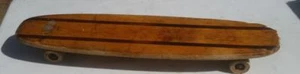 Vintage Wood Skateboard with Cracked Nose and Wood Lifting - Picture 1 of 12