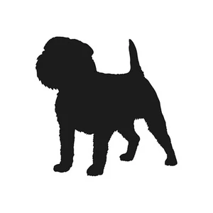 Adesivo silhouette razza cane razza cane decalcomania vinile Bruxelles finestrino finestra laptop - Foto 1 di 9