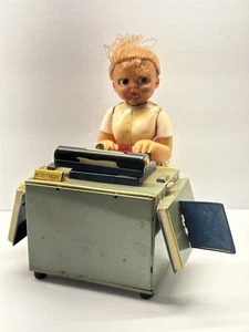 Vintage Miss Friday The Typist Battery Powered Tin Toy 1950-60's VTG Linemar - Picture 1 of 6