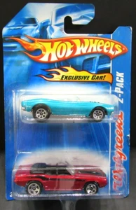 WALGREENS 2-PACK 1967 1969 67 69 CAMARO BLUE RED HOT WHEELS 1/64 DIECAST - Picture 1 of 9