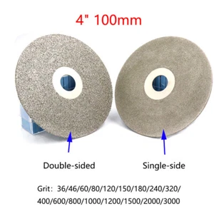 Discos de molienda de cerámica de jade de 4" 100 mm recubiertos de diamante 36-3000 grano - Imagen 1 de 4