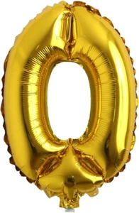16" Inch Single Gold Alphabet Letter Number Balloons Aluminum Hanging Foil Film - Picture 1 of 3