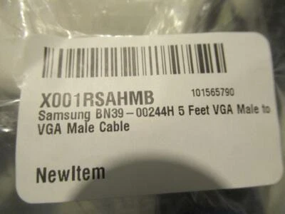 Samsung BN39-00244H VGA Male to VGA Male Cable 5 Feet - Image 1 of 3