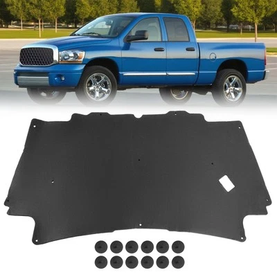 New For Dodge Ram 1500 2002-2008 Hood Insulation Pad 1/2'' W/Clips - Image 1 of 4