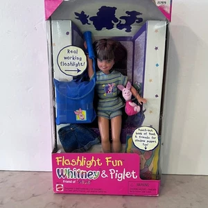Vintage Taschenlampe Fun Whitney & Ferkel Freund von Stacie Puppe 1997 Mattel Neu - Bild 1 von 6