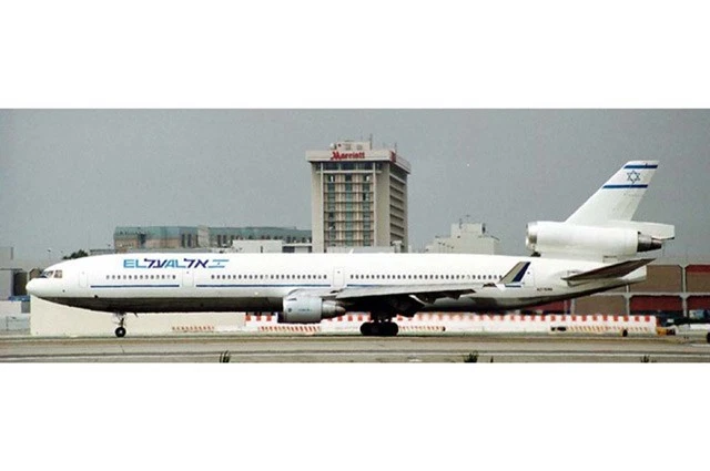 Avión JC Wings 1/200 MD-11 N278WA El Al Israel Airlines con soporte Foto 1 de 1