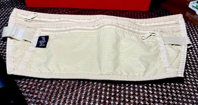 Riñonera Eagle Creek Deluxe cinturón de seguridad monetaria bronceado 2 bolsillos grandes sin usar Foto 1 de 4