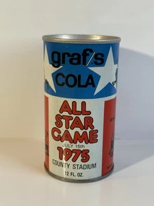 Vtg 1975 Graf's Cola All Star Game Can County Stadium MLB Milwaukee Wisconsin - Picture 1 of 7