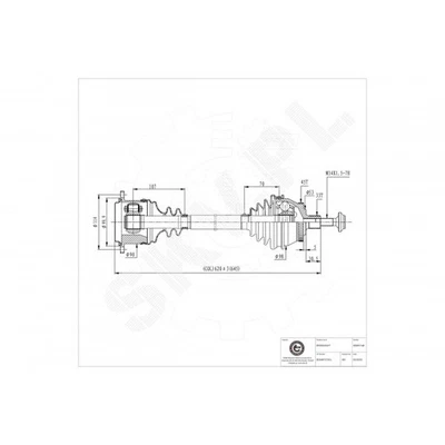 Kardanwelle Für VW Audi A4 Skoda 8D0407272AN 8D0407272BJ - Bild 1 von 4