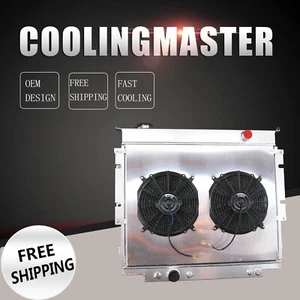 3 Row Radiator + Fan Shroud Fit 1988-1994 Ford F-Series Pickups 6.9L 7.3L V8 AT - Picture 1 of 7