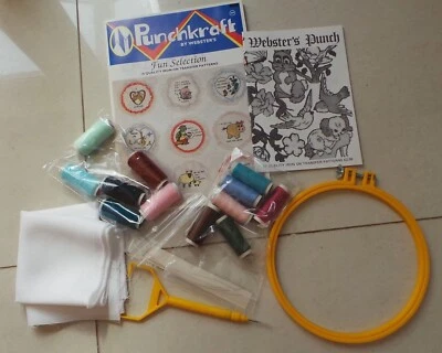BNIB Webster's Punchcraft Punch Needle Embroidery starter kit yellow needle - Image 1 of 4