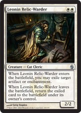MTG magic cards 2x x2 Light Play, English Leonin Relic-Warder Mirrodin Besieged