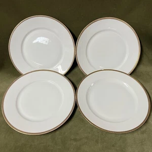 4 Hutschenreuther Selb L H S Bavaria Gold Black Greek Key 9 ⅞" Dinner Plates - Picture 1 of 10