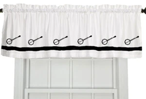 Banjo Music Instrument Window Valance in Your Choice of Colors Handmade Decor - Picture 1 of 10