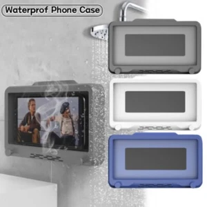 Universal Waterproof Phone Case Bathroom Shower Phone Holder Box Wall Mounted - Afbeelding 1 van 15