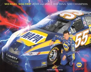 NASCAR Michael Waltrip #55 NAPA Racing Toyota Camry Hero Card - Picture 1 of 2