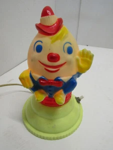 VTG 1940s "Humpty-Dumpty" CHILD'S TABLE-TOP NIGHT-LIGHT HARD PLASTIC LAMP: WORKS - Picture 1 of 5