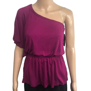 NEW Ella Moss Toga Top Sz Small NWT $70 Magenta Jersey Stretch - Picture 1 of 6