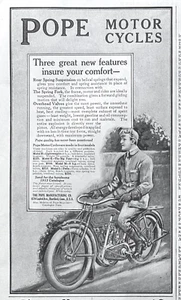 Pope Motor Cycle Ad 1913 Hartford CT - Picture 1 of 1