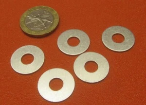 Aluminum Round Washer, No. 1/4 Screw Size, 100 Pcs - Picture 1 of 10