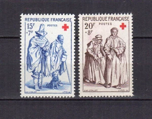 France 1957 La Croix-Rouge Y&T 1140 & 1141 2 timbres MH /TE4836 - Picture 1 of 1