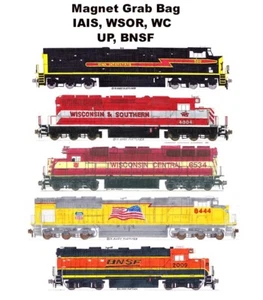 Bolsa de agarre magnético Iowa Interestatal, WSOR, WC, UP, BNSF 5 imanes Andy Fletcher - Imagen 1 de 1