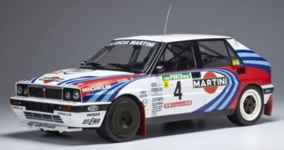 Model car Lancia Delta Integrale 16V Auroil Portugal Rally IXO 18RMC064B 1:18 - Image 1 of 4