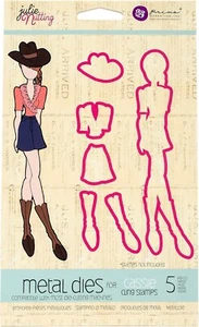 Prima Julie Nutting CASSIE Doll Metal Dies Set Tags Mixed Media 6pc 911829 - Picture 1 of 2
