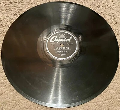 Andy Russel LP My Best To You Anniversary Song 78 RPM Vintage Record Capitol 368 - Image 1 of 4