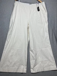 Express High rise Linen Wide Leg Pants Womens XL Beach Summer Minimalist Neutral - Picture 1 of 11
