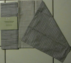 Platzsets 2 Wende-Platzsets grau/weiss u beige/weiss Größe 33 x 48 cm Platzdecke - Bild 1 von 2