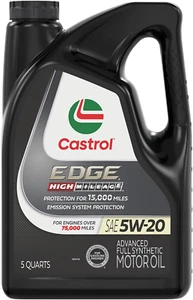 Castrol EDGE High Mileage 5W-20 Advanced Full Synthetic Motor Oil, 5 Quarts - Picture 1 of 6
