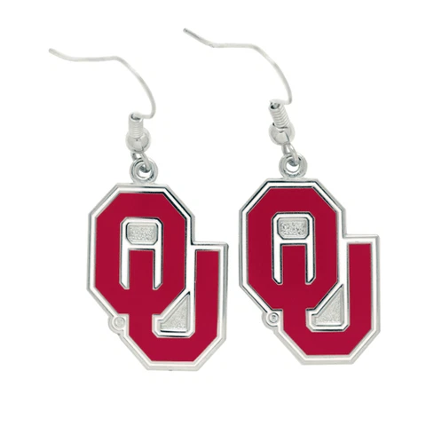 UNIVERSITY OF OKLAHOMA EARRINGS DANGLE NEW Cover