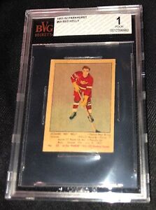 1951-52 Parkhurst #55 Red Kelly BVG 1 RC Rookie Card Detroit Red Wings 9960