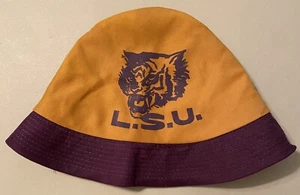 Vintage LSU Tigers Purple & Gold Bucket Hat Large Louisiana State University - Picture 1 of 4