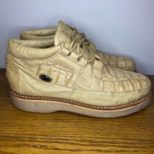 Vintage Los Altos Oryx Caiman Exotic Leather Crocodile Ostrich Ankle Boots Sz 8 - Picture 1 of 7