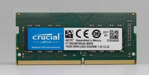 Crucial 16GB to 128GB DDR4 3200MHz PC4-25600 SO-DIMM 260-Pin 1.2V 1Rx8 RAM LOT - Picture 1 of 1
