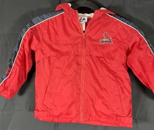 Majestic St Louis Cardinals MLB Youth 5/6 rot gefüttert Kapuze Windbreaker Jacke - Bild 1 von 15