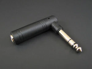 Stereo 1/4" Stecker rechtwinkliger Audio-Adapter - 1/4" TRS auf 1/4" TRS - Philmore 522 - Bild 1 von 1