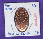 San Diego Science Center ALIEN Machine #2 Retired Elongated Pressed Copper Penny
