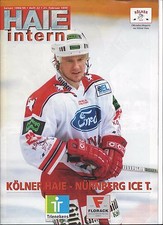 KEC COLOGNE SHARKS - NUREMBERG ICE TIGERS, 21.02.1999, DEL ice hockey program 98/99