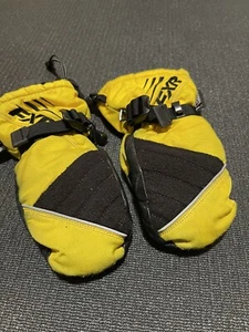FXR Child Youth Kid Yellow Mitten Winter Snowmobile Snow Insulated Quality Small - Picture 1 of 4
